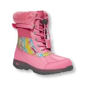 UGG Girls Butte II Pink Winter Logo Boots